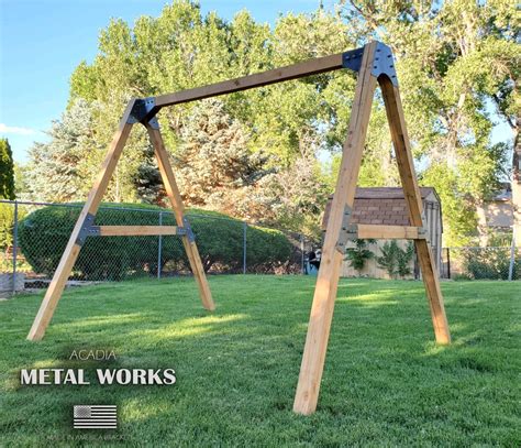 frame metal swing set bracket|swing set brackets menards.